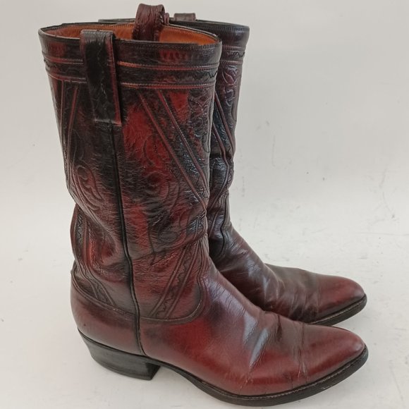 Lucchese Other - 🤠 Vintage Lucchese Leather Western Boots Size 10.5 D 🤠